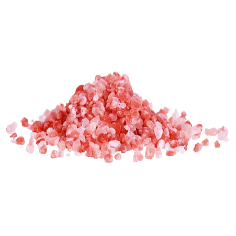 Coarse pink Himalayan bath salt granules