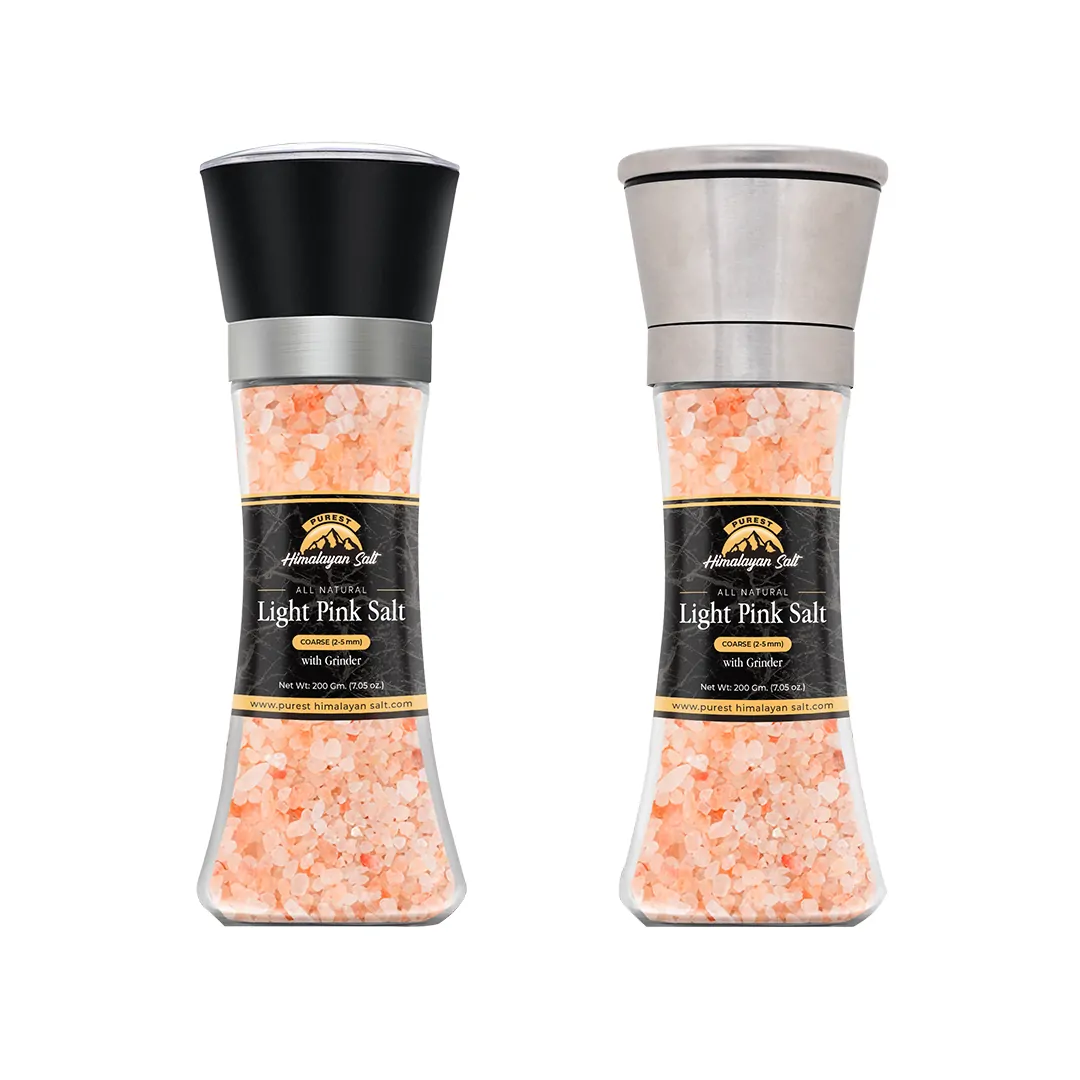 Curved Glass Grinder Himalayan salt